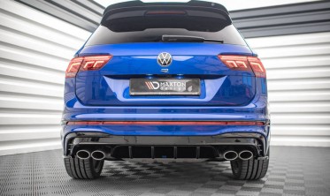 Центральный диффузор на задний бампер VW Tiguan MK2 рестайл R  фото