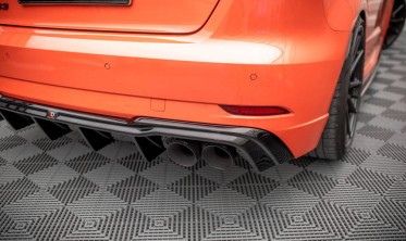 Тюнинговый диффузор на задний бампер Audi RS3 8V рестайл фото