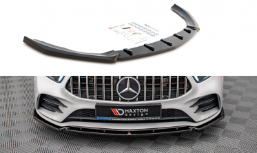 Тюнинг диффузор на передний бампер Mercedes A35 AMG / AMG-line W177 вар.4 фото