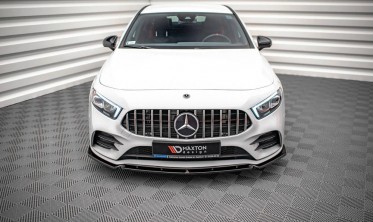 Тюнинг диффузор на передний бампер Mercedes A35 AMG / AMG-line W177 вар.4 фото