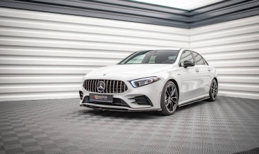 Тюнинг диффузор на передний бампер Mercedes A35 AMG / AMG-line W177 вар.4 фото