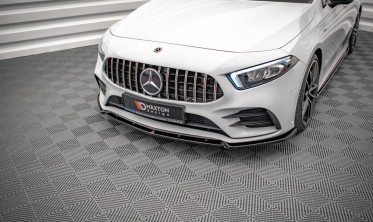 Тюнинг диффузор на передний бампер Mercedes A35 AMG / AMG-line W177 вар.4 фото