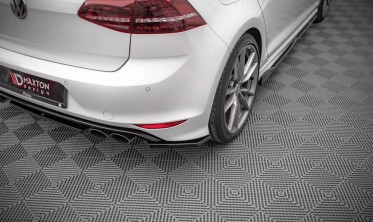 Боковые накладки на задний бампер VW Golf 7 R версия  фото