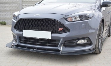 Сплиттер переднего бампера Ford Focus mk3 рестайл ST версия фото