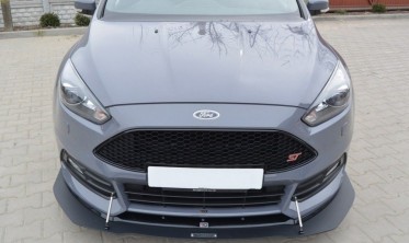 Сплиттер переднего бампера Ford Focus mk3 рестайл ST версия фото