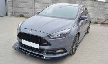 Сплиттер переднего бампера Ford Focus mk3 рестайл ST версия фото