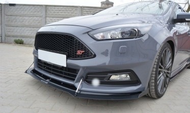Дифузор під передній бампер Ford Focus mk3 ST рестайл (вер.2) фото