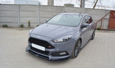 Дифузор під передній бампер Ford Focus mk3 ST рестайл (вер.2) фото