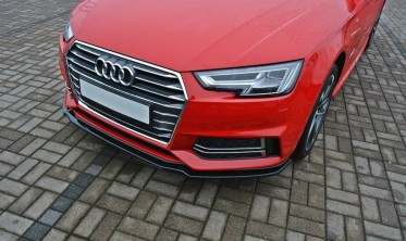 Передний диффузор на бампер Audi S4 / A4 S-line B9 вер. 1 фото