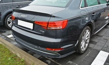 Задній дифузор на бампер Audi A4 B9 S-line вер. 1 фото