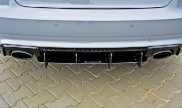 Центральный диффузор заднего бампера Audi RS3 8V Sportback фото