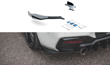 Боковые диффузоры + накладки Racing заднего бампера BMW 1 F20 M140I фото