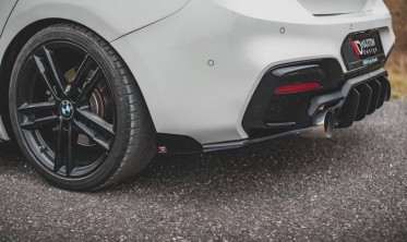 Боковые диффузоры + накладки Racing заднего бампера BMW 1 F20 M140I фото