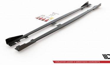 Бічні дифузори + накладки Racing під пороги BMW 1 F20 M135I/M140I/M-pack фото