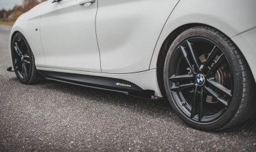 Бічні дифузори + накладки Racing під пороги BMW 1 F20 M135I/M140I/M-pack фото