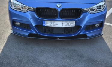 Тюнинговый диффузор на передний бампер BMW 3 F30 FL M-Sport фото