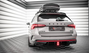 Диффузор на задний бампер Skoda Octavia 4 версия RS  фото