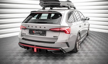 Диффузор на задний бампер Skoda Octavia 4 версия RS  фото