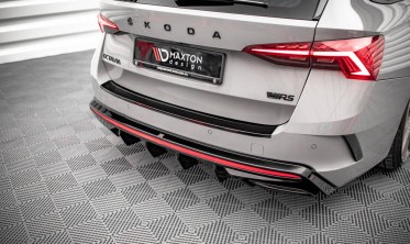 Диффузор на задний бампер Skoda Octavia 4 версия RS  фото