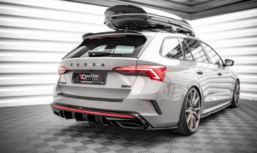 Диффузор на задний бампер Skoda Octavia 4 версия RS  фото