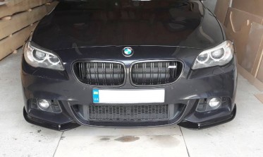 Накладки (клыки, элероны) переднего бампера BMW F10 M-pack фото
