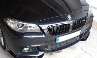 Накладки (клыки, элероны) переднего бампера BMW F10 M-pack фото
