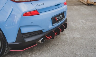Центральний дифузор на задній бампер Racing Durability Hyundai I30 N MK3 фото