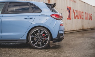 Боковые накладки на задний бампер Hyundai I30 MK3 N вар. 3 фото