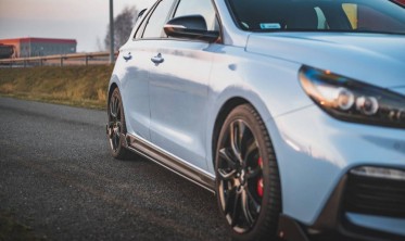 Листвы на пороги + накладки Hyundai I30 MK3 / MK3 FL N версия вар. 5 фото