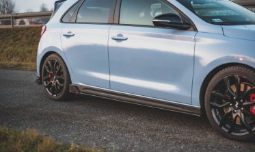 Листвы на пороги + накладки Hyundai I30 MK3 / MK3 FL N версия вар. 5 фото