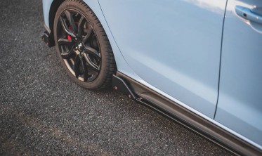Листвы на пороги + накладки Hyundai I30 MK3 / MK3 FL N версия вар. 5 фото