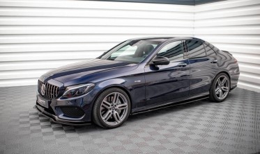 Боковые накладки под пороги Mercedes C W205 C43 AMG фото