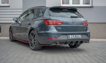 Центральний дифузор заднього бампера Seat Leon Cupra MK3 FL Sportstourer фото