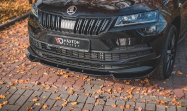 Тюнинговая накладка на передний бампер Skoda Karoq Sportline фото