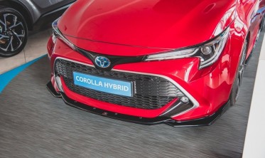 Тюнинговый диффузор на передний бампер Toyota Corolla 12 фото