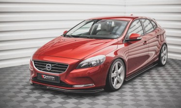 Накладка тюнінгова на передній бампер Volvo V40 фото