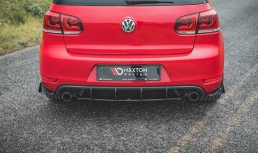 Комплект бічних накладок Racing на задній бампер VW Golf 6 GTI фото