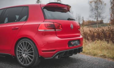 Комплект бічних накладок Racing на задній бампер VW Golf 6 GTI фото