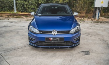 Передний диффузор на бампер Racing Durability VW Golf 7 R / R-Line FL  фото
