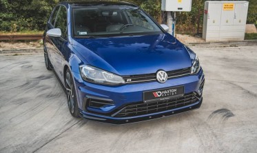 Передний диффузор на бампер Racing Durability VW Golf 7 R / R-Line FL  фото