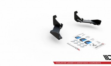 Комплект боковых накладок на задний бампер Racing VW Golf 7 рест. R фото