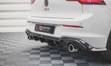 Тюнинговый диффузор на задний бампер VW Golf 8 GTI фото