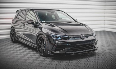 Передній дифузор + накладки на бампер VW Golf 8 R фото