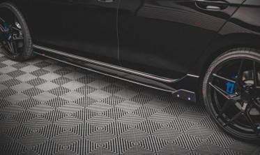 Боковые листвы + накладки на пороги VW Golf 8 R версия фото