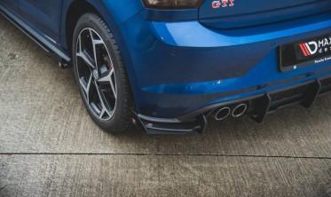 Дифузор + накладки на задній бампер Racing VW Polo 6 GTI фото