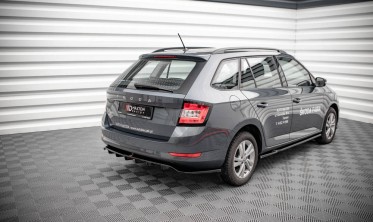Диффузор на задний бампер на бампер Skoda Fabia MK3 FL универсал фото