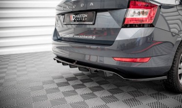 Диффузор на задний бампер на бампер Skoda Fabia MK3 FL универсал фото