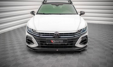 Передний тюнинговый диффузор на бампер VW Arteon R рестайл фото