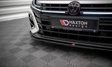 Передний тюнинговый диффузор на бампер VW Arteon R рестайл фото