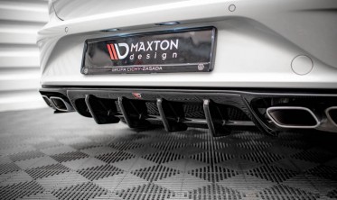 Центральный диффузор на задний бампер VW Arteon R рестайл фото